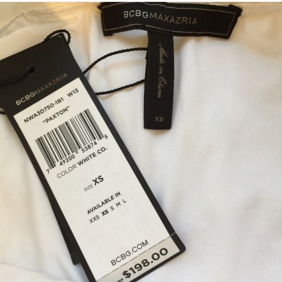 NWT BCBG white "paxton" sequin skirt - Picture 3 of 3