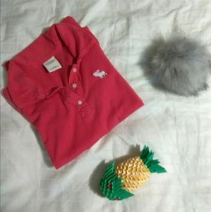 Abercrombie Pink-Orange Collared Shirt