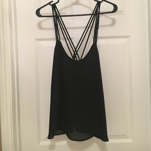 TWO BLACK TANK TOPS