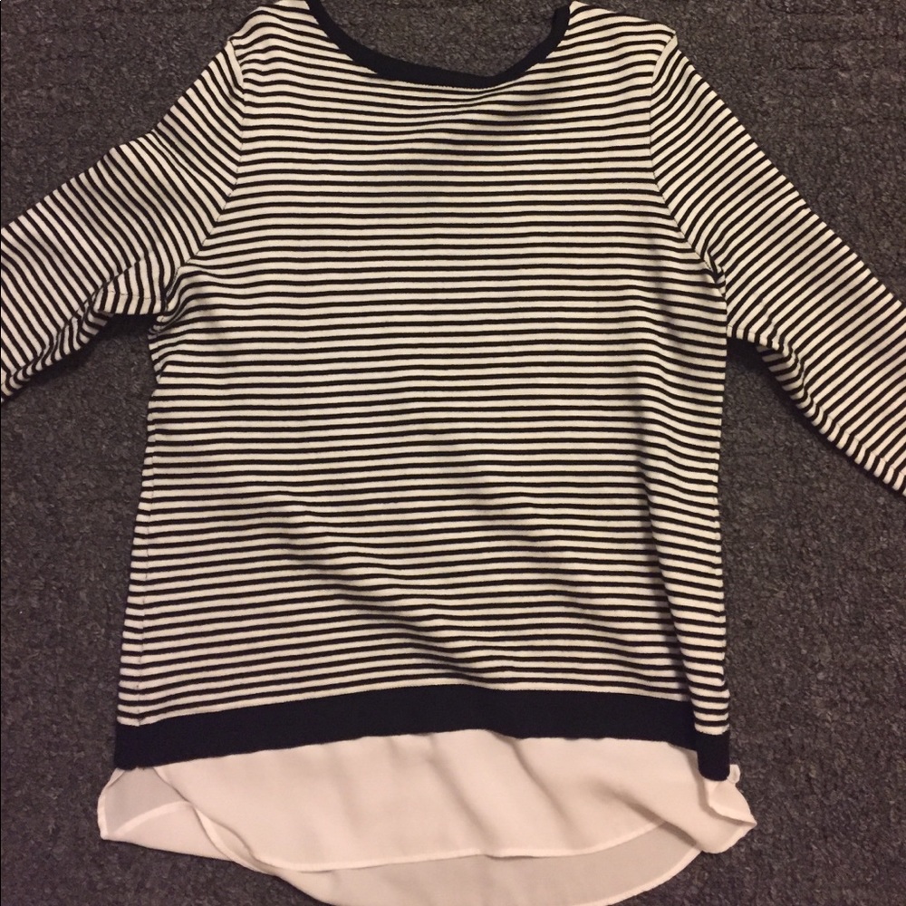 Black and white sweater