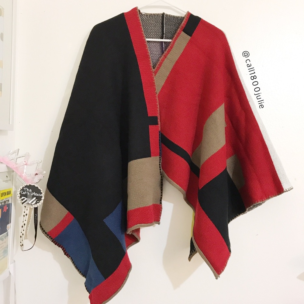 Color block cape