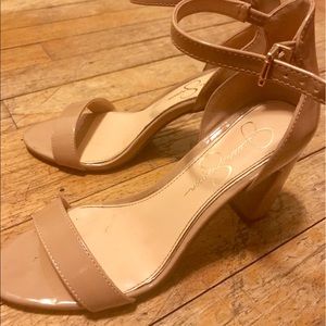 Jessica Simpson Nude two-piece block sandal 6.5