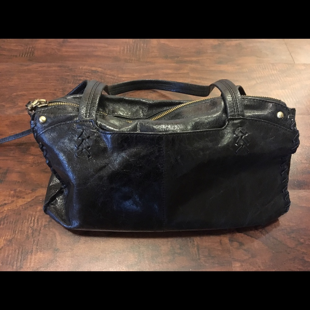 Black leather HOBO bag