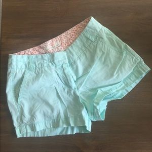 JCrew mint green Chino shorts