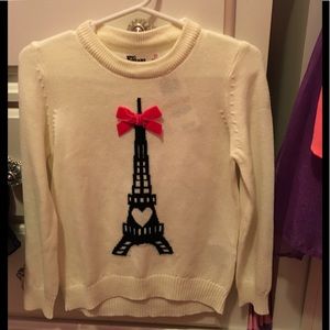 Beautiful white Eiffel Tower sweater