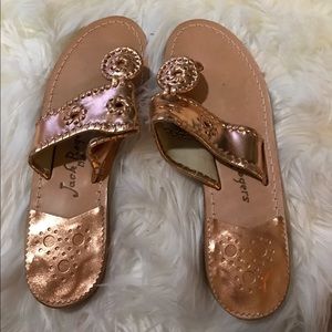 Rose Gold Jack Rogers Hampton Flat