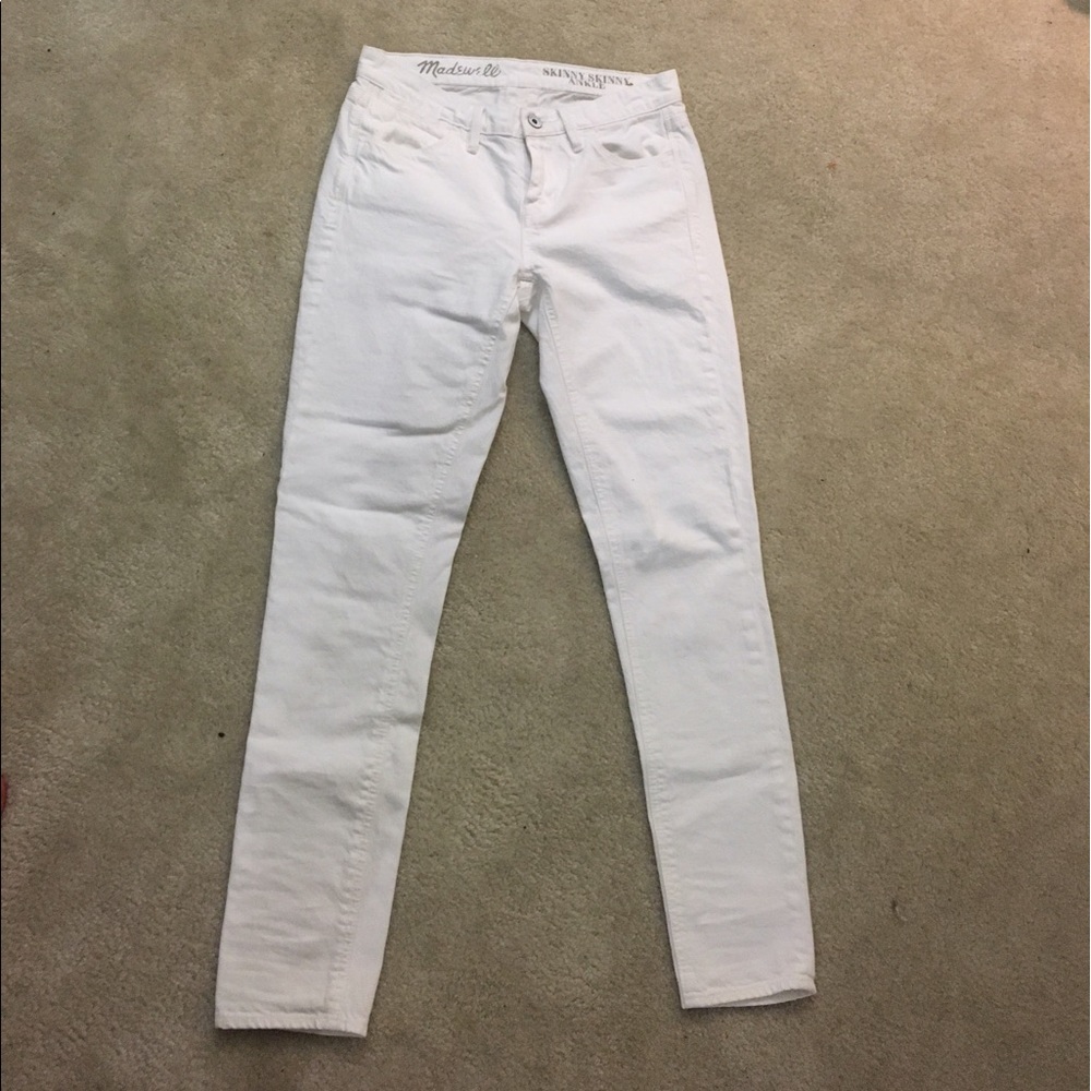 Madewell white skinny skinny ankle jeans size 24