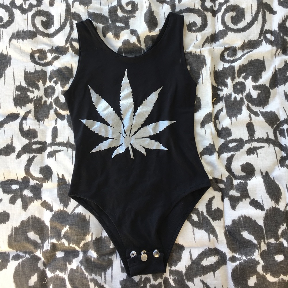 Silver marry jane leaf bodysuit