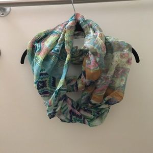 Multicolored circle scarf