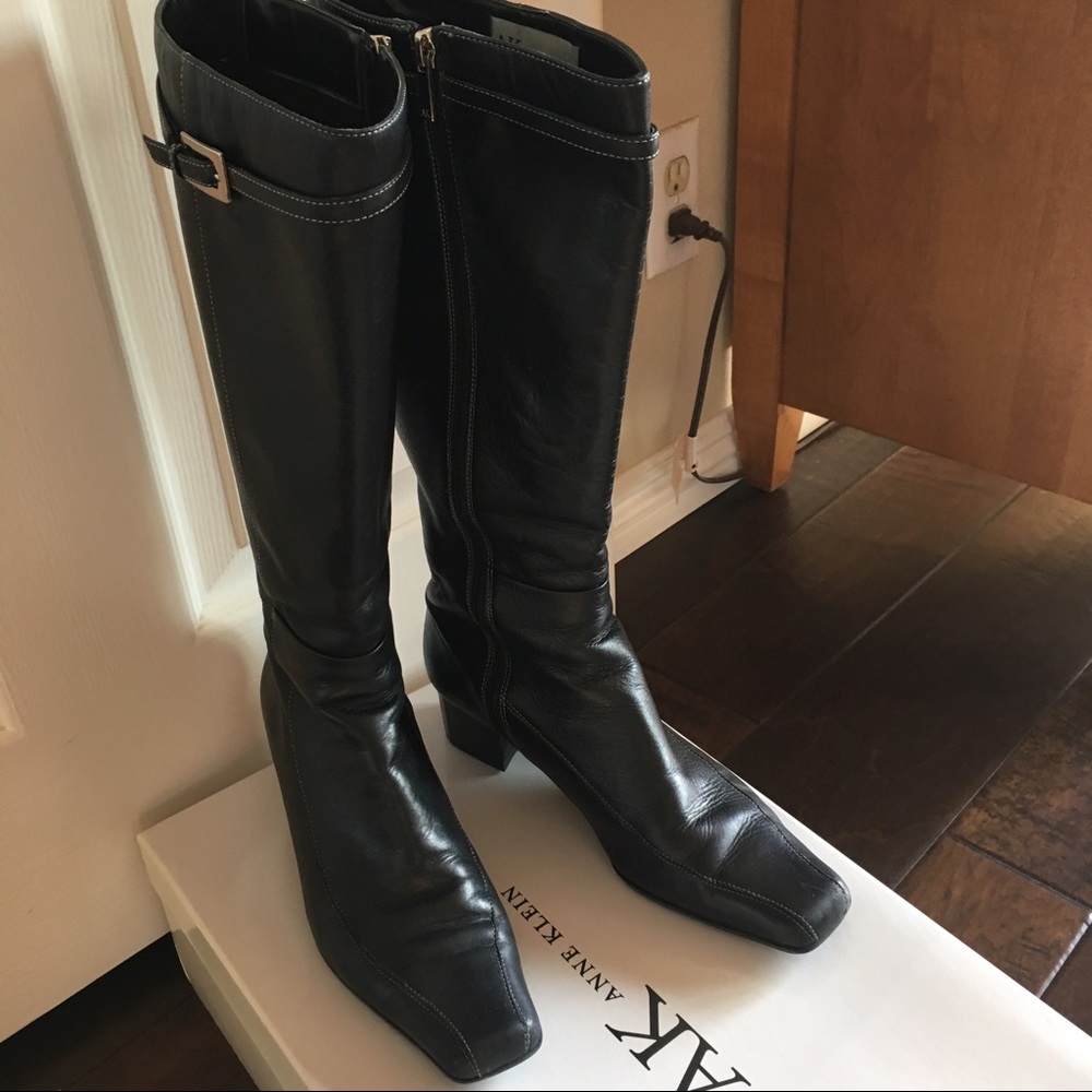 Ann Klein black high boots