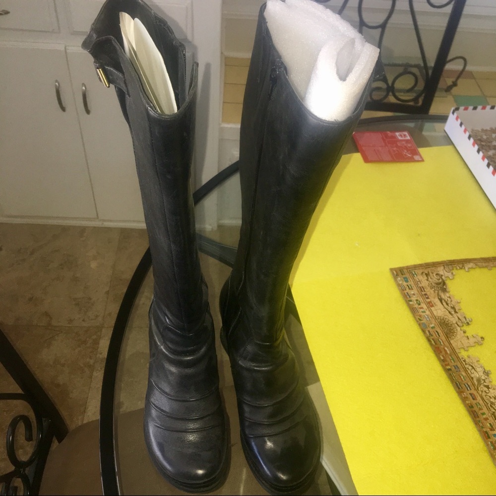 Miz Mooz brand Britt knee high wedge boot