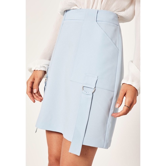 Blue Mini Skirt with Parachute Straps - Picture 3 of 3