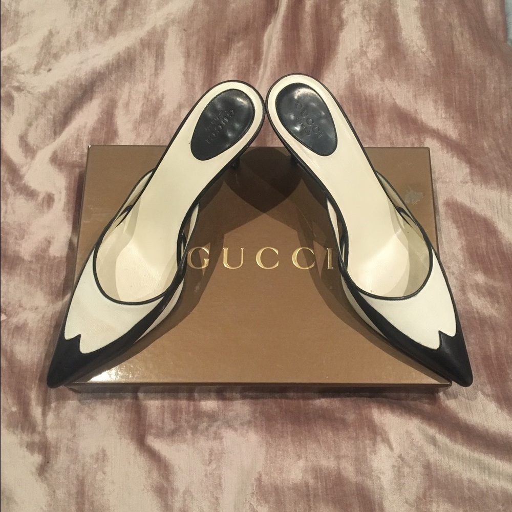 Gucci Panama Spectator Mules