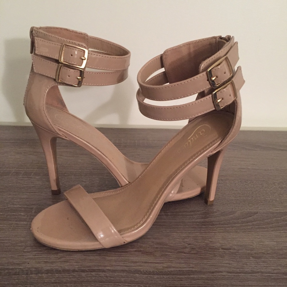 Nude Double Strap Heels