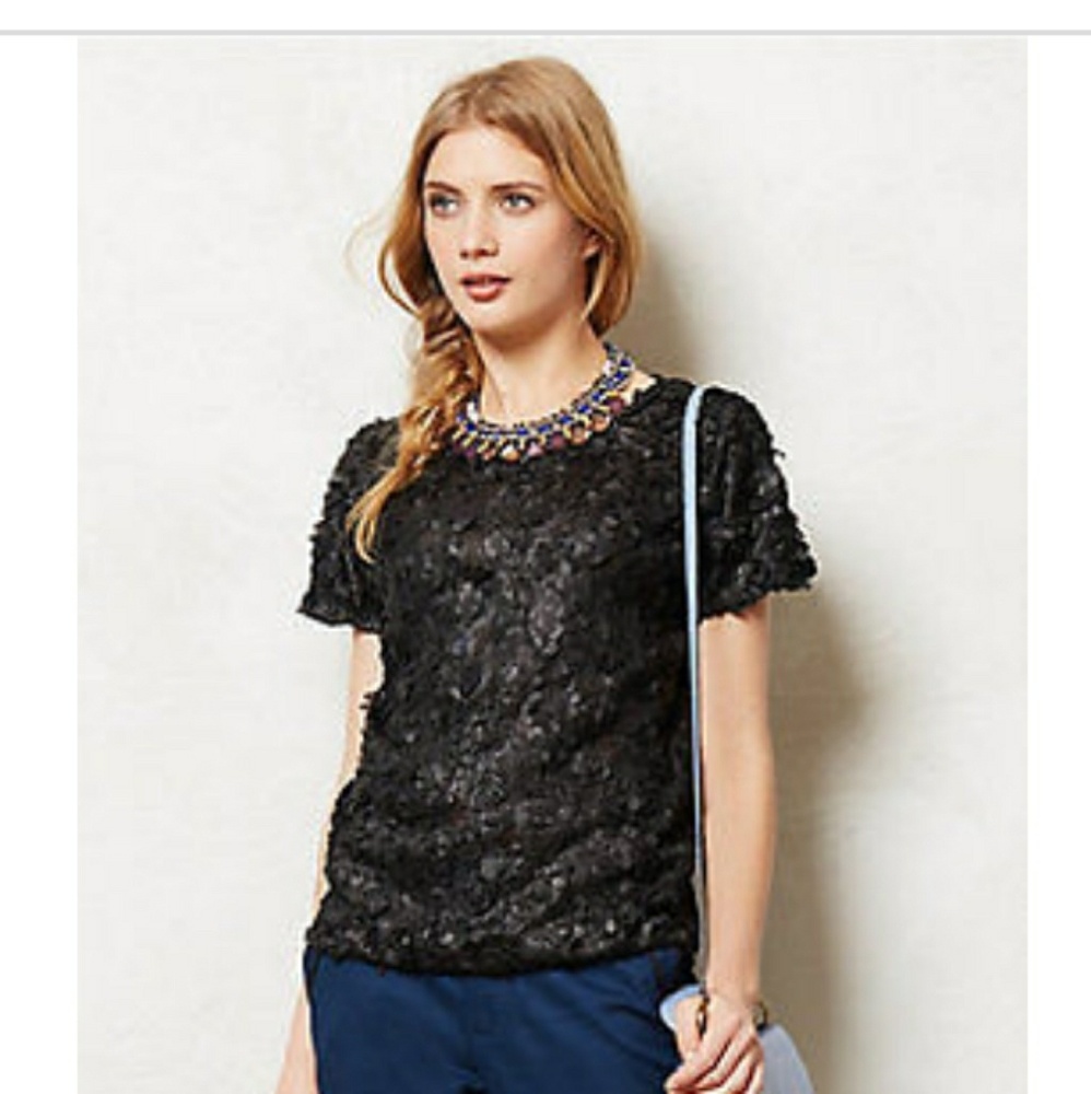 🎉Host Pick 🎉Anthropologie Lattice Blossom Top