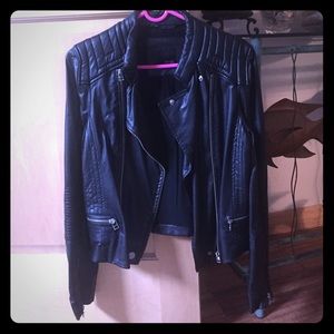 Black faux leather jacket