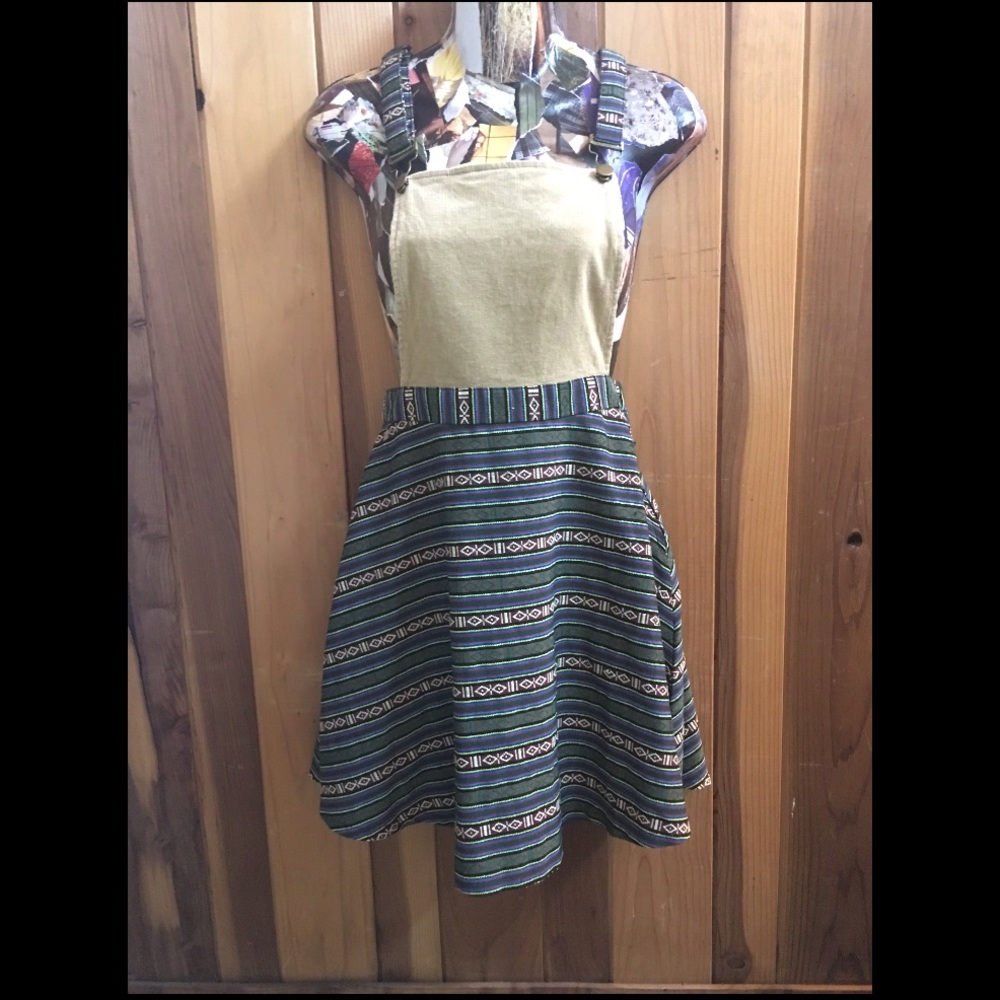 Corduroy overall dress
