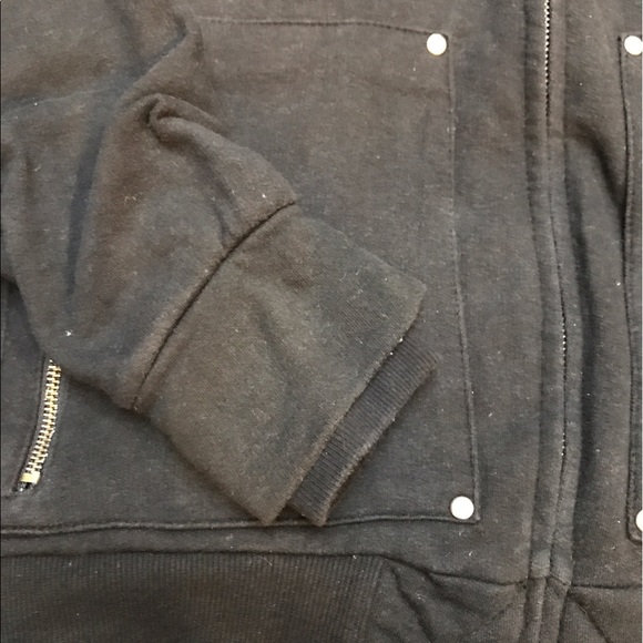 **SOLD OAK NYC Men's Black Zip Cargo Hoodie Small - Picture 2 of 6