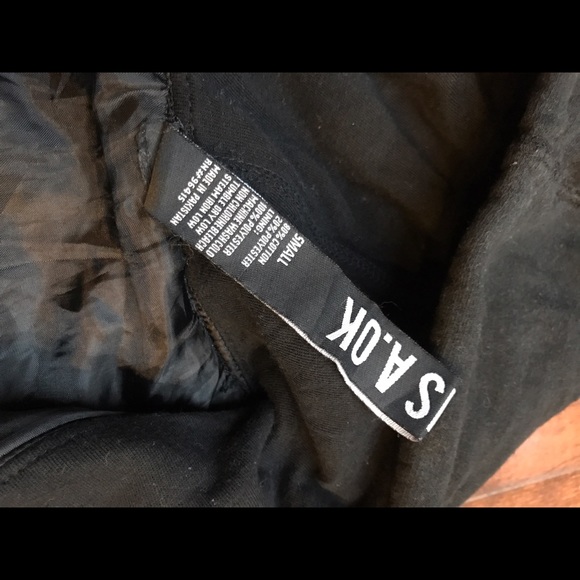 **SOLD OAK NYC Men's Black Zip Cargo Hoodie Small - Picture 5 of 6