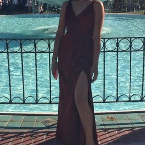 Wine colored women's prom dress size 2