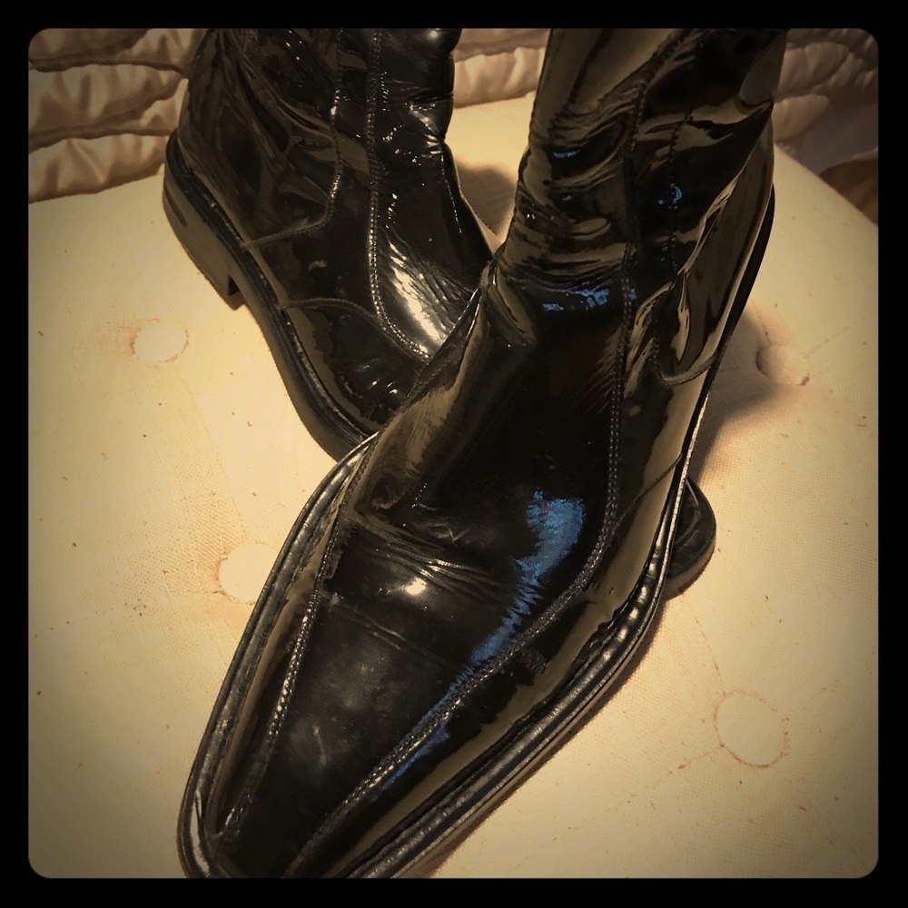 Alberto Guardiani Black Patent Leather Formal Boot