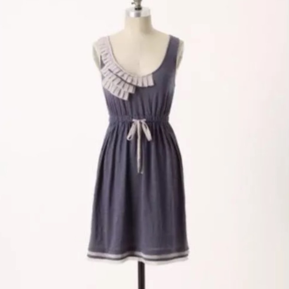 Anthropologie Eloise Chemise Drawstring Dress