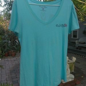 C11- Salt Life V-neck boat collar t-shirt