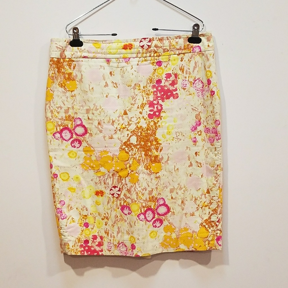 J. Crew patterned pencil skirt