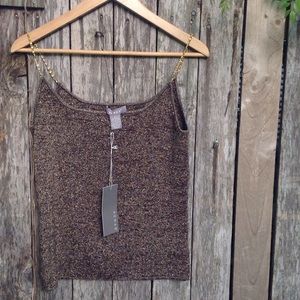 NWOT Kenar Knit, Chain Detail Tank