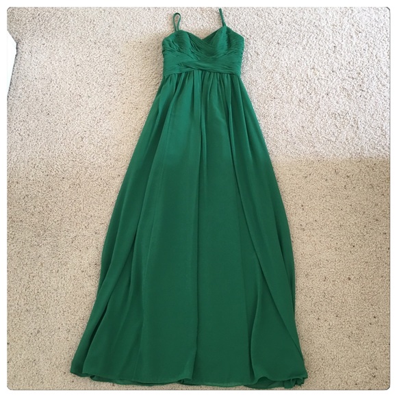 Stunning Emerald Green Chiffon Dress!! - Picture 2 of 7