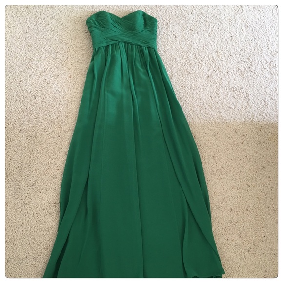 Stunning Emerald Green Chiffon Dress!! - Picture 4 of 7
