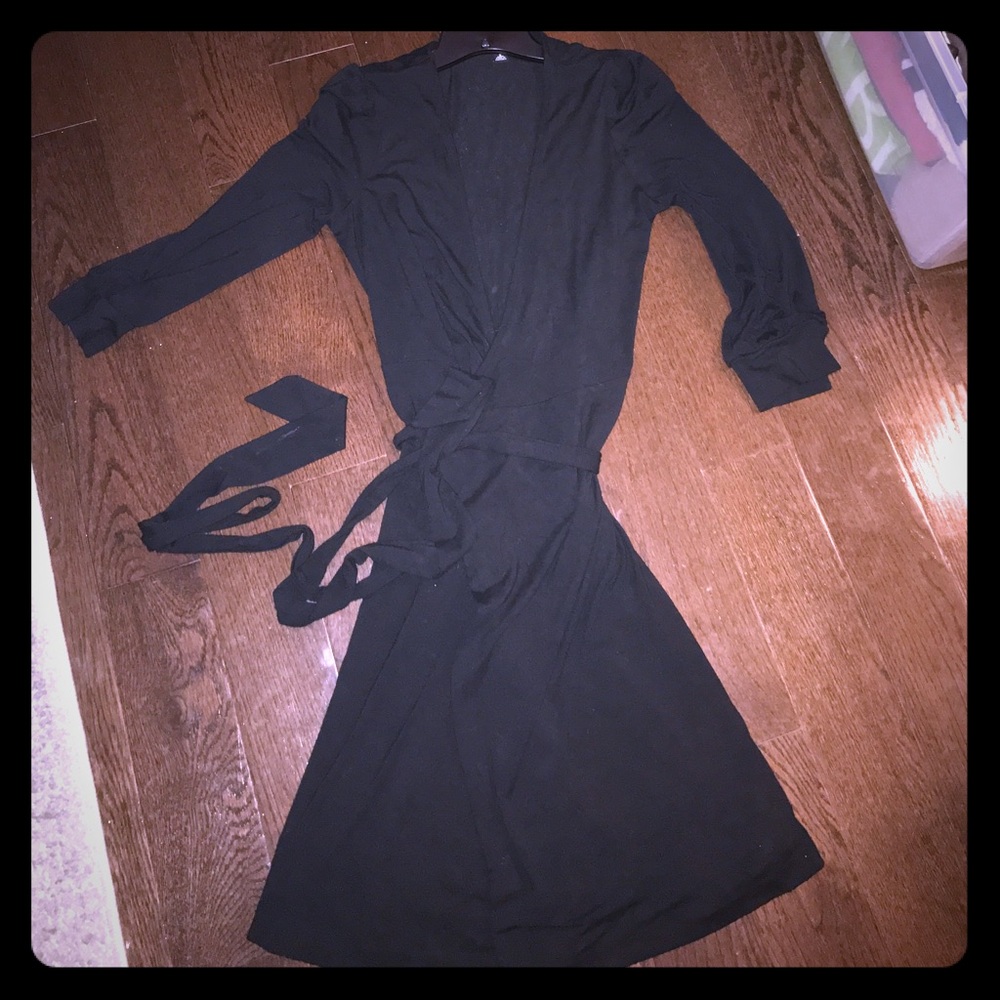 Black wrap dress