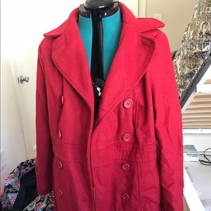 Red peacoat