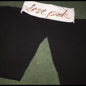 Fold over yoga pants