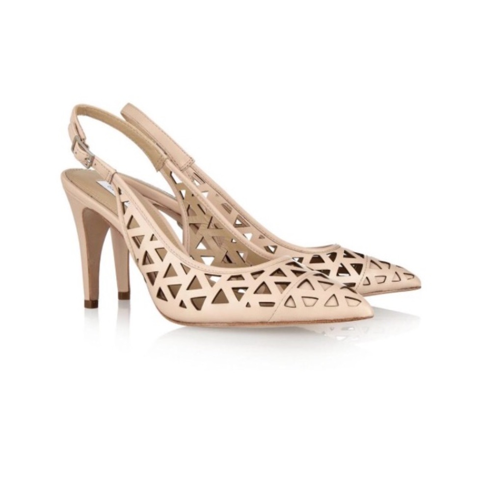 Diane von Furstenberg Addison Cutout Slingbacks