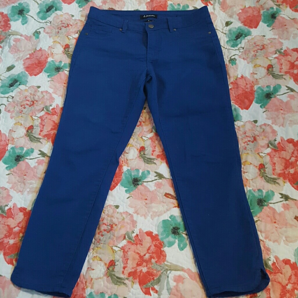 SOLD Blue Colored Crop Jeans