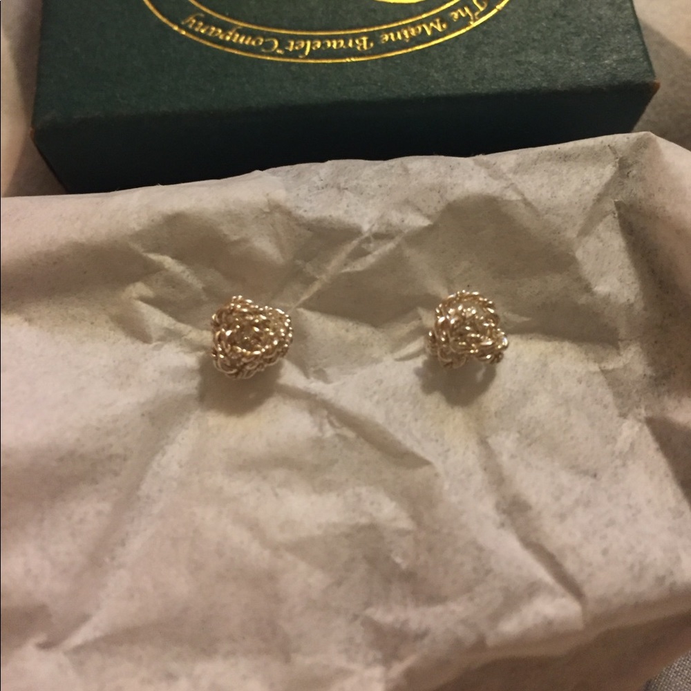 Silver knot earrings