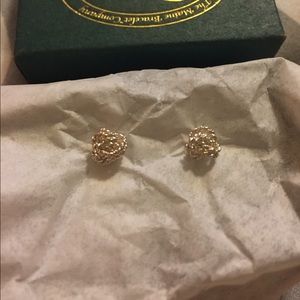 Silver knot earrings