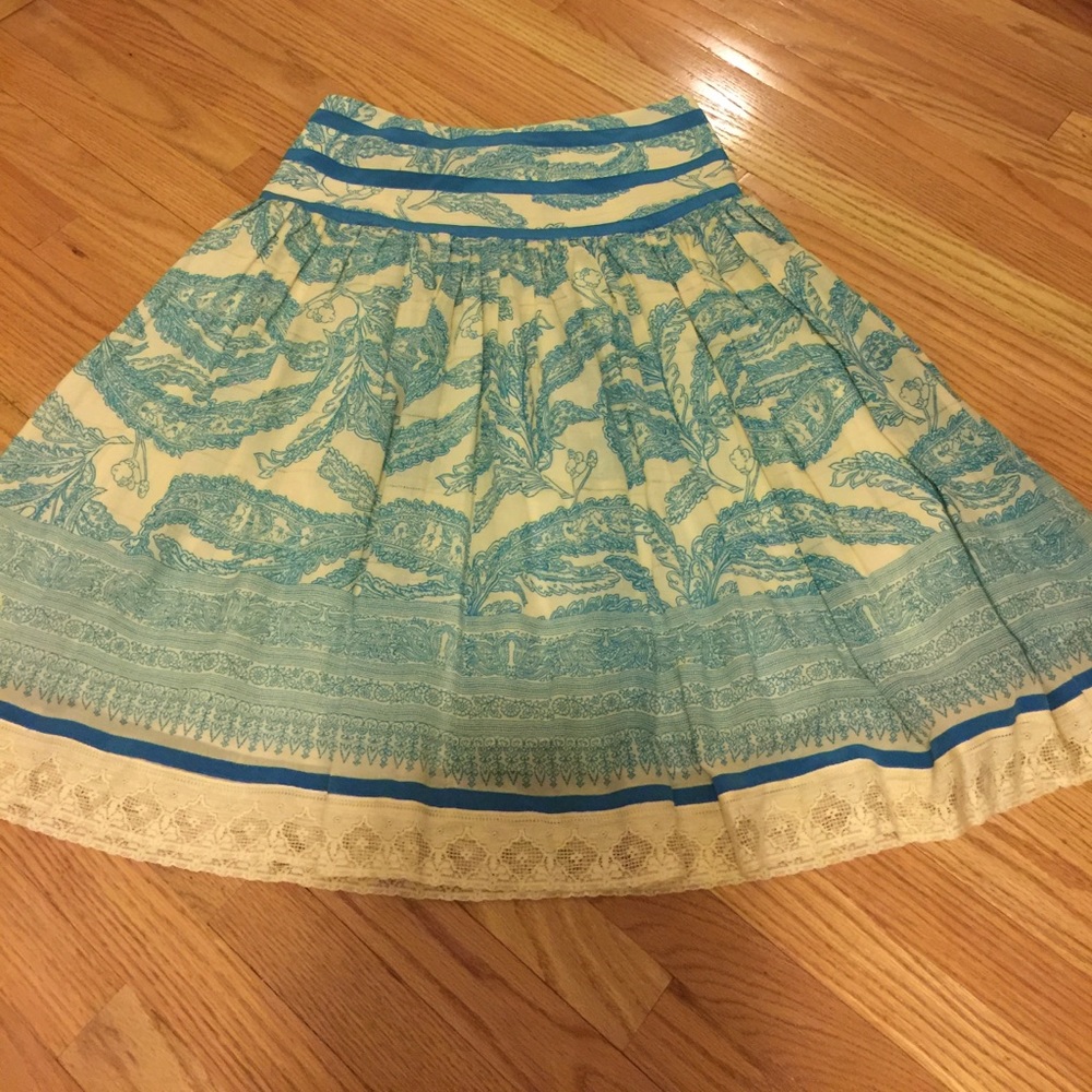 Tracy Reese toile patterned skirt