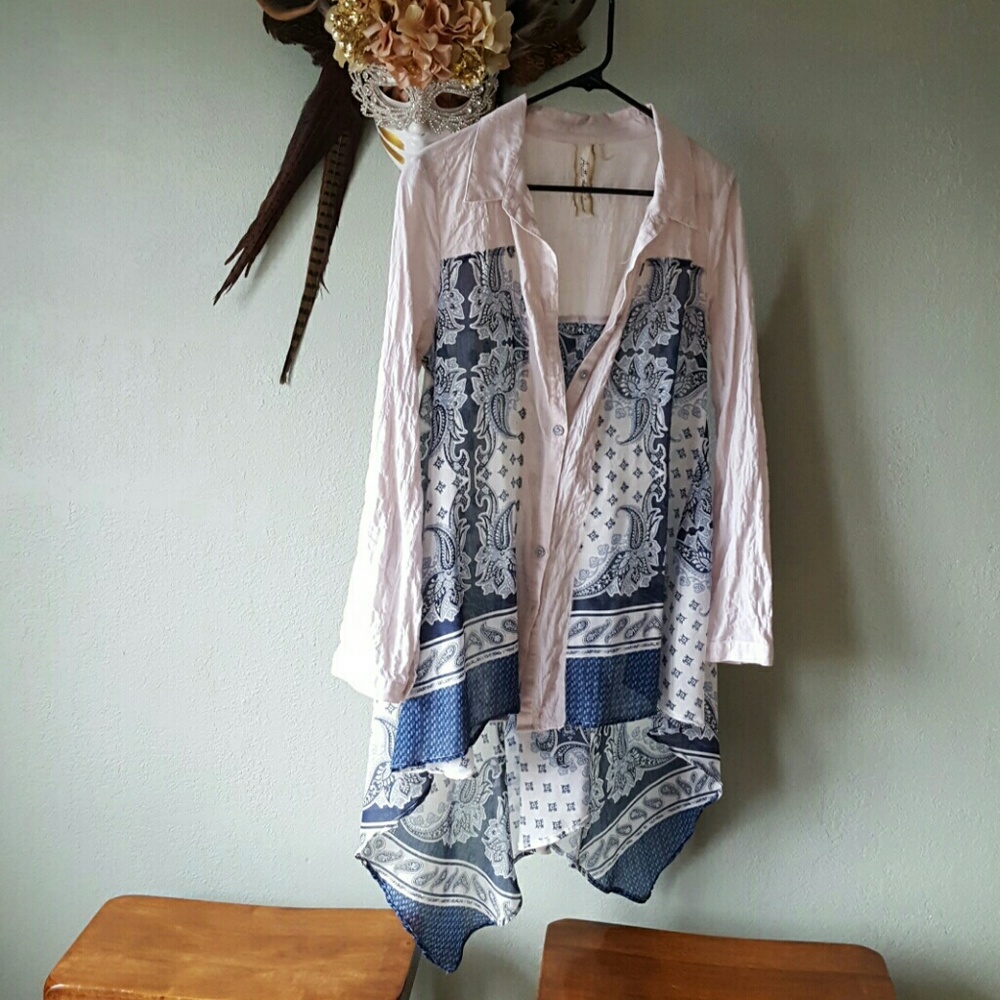 Scarf style button down