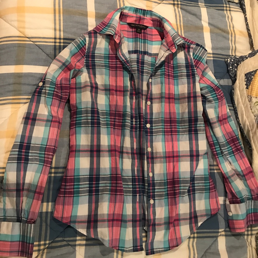 Brooks Brothers plaid top