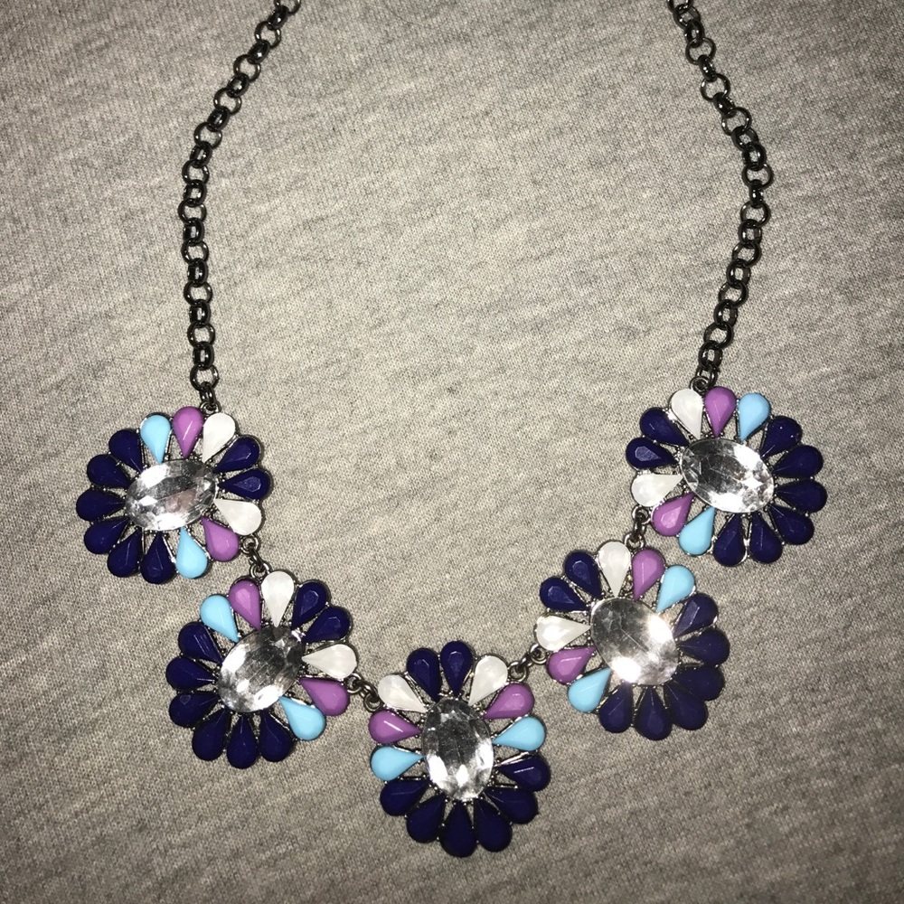 Purple and Blue statement necklace!