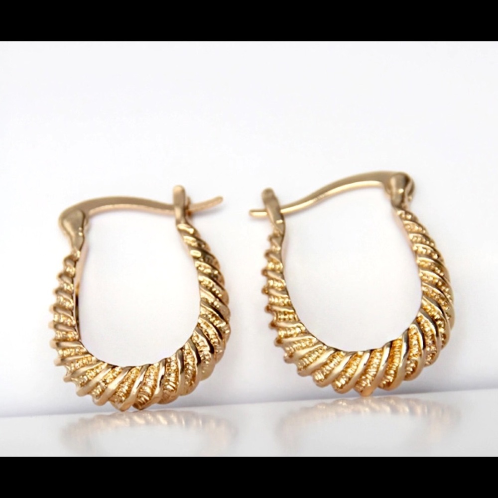 etched hoops gold filled gold, rose, white gold