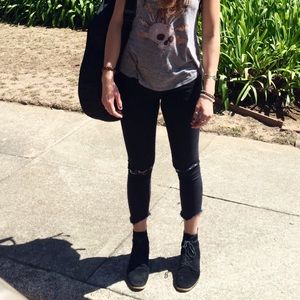 Free People ankle skinny jeans