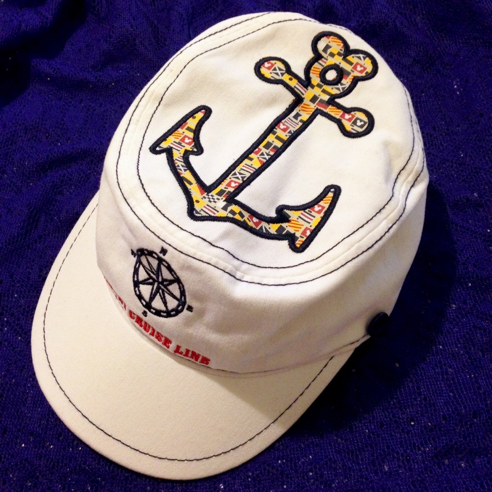 🎀 ADULT SAILOR DISNEY CRUISE LINE HAT ANCHOR