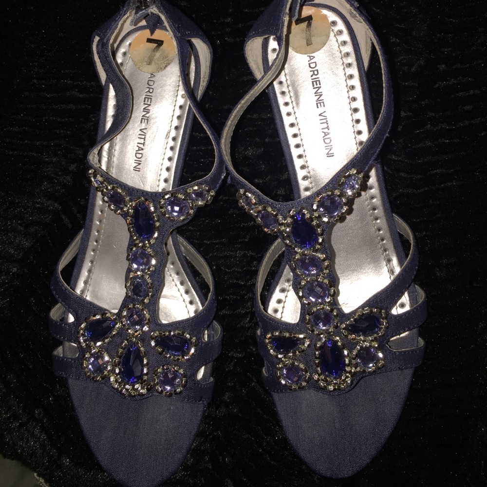Adrienne Vittadini denim sandal