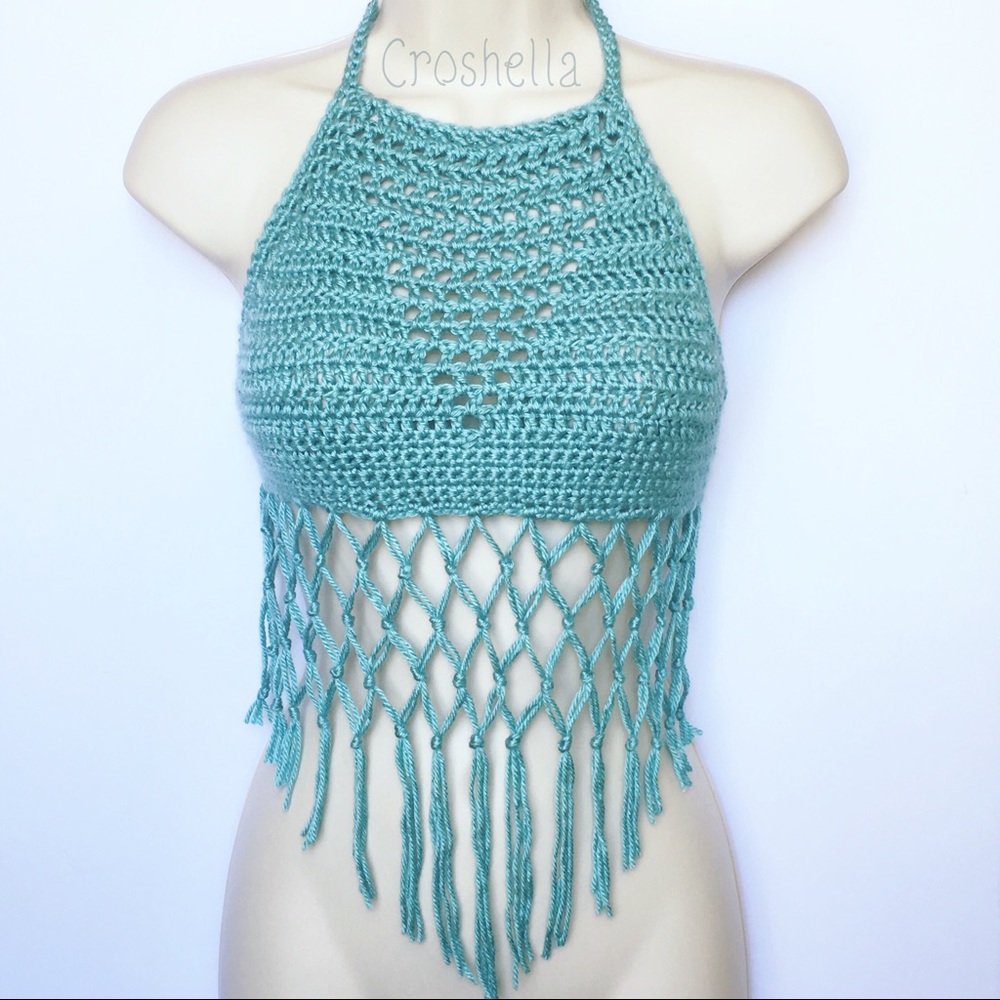 Boho Crochet Halter Top - Picture 2 of 2