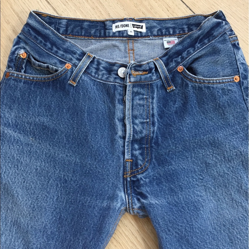 Re/Done size 25 Vintage Levi's medium dark jeans