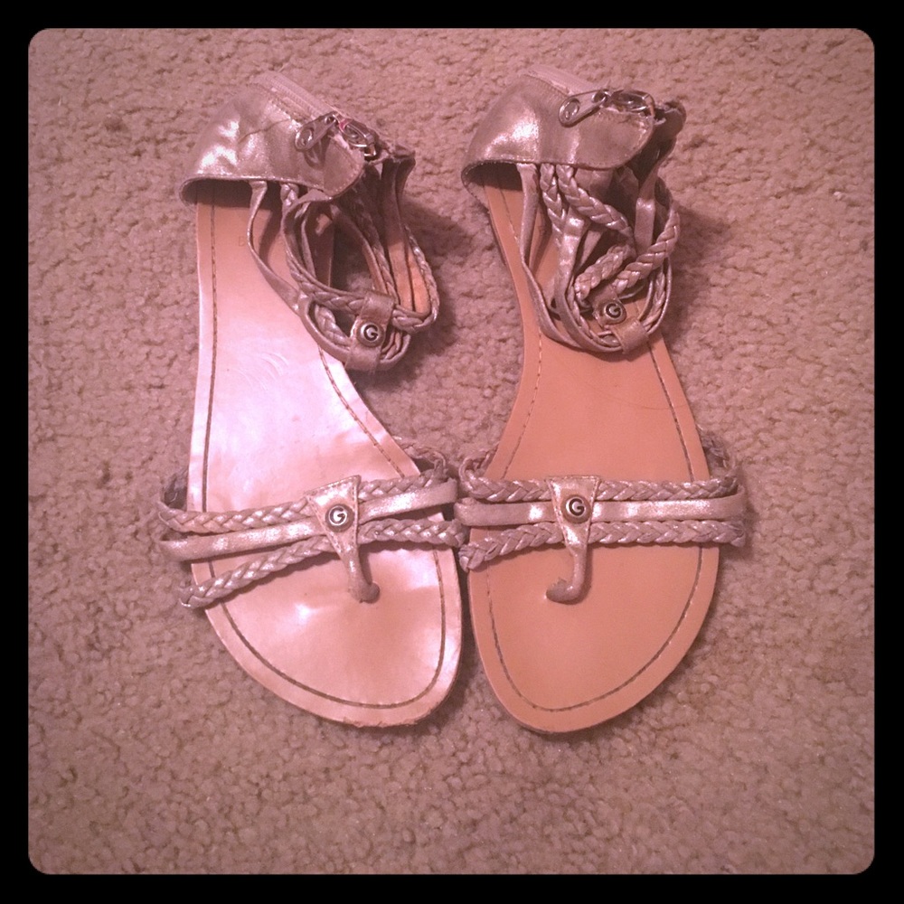 Guess gold sandals
