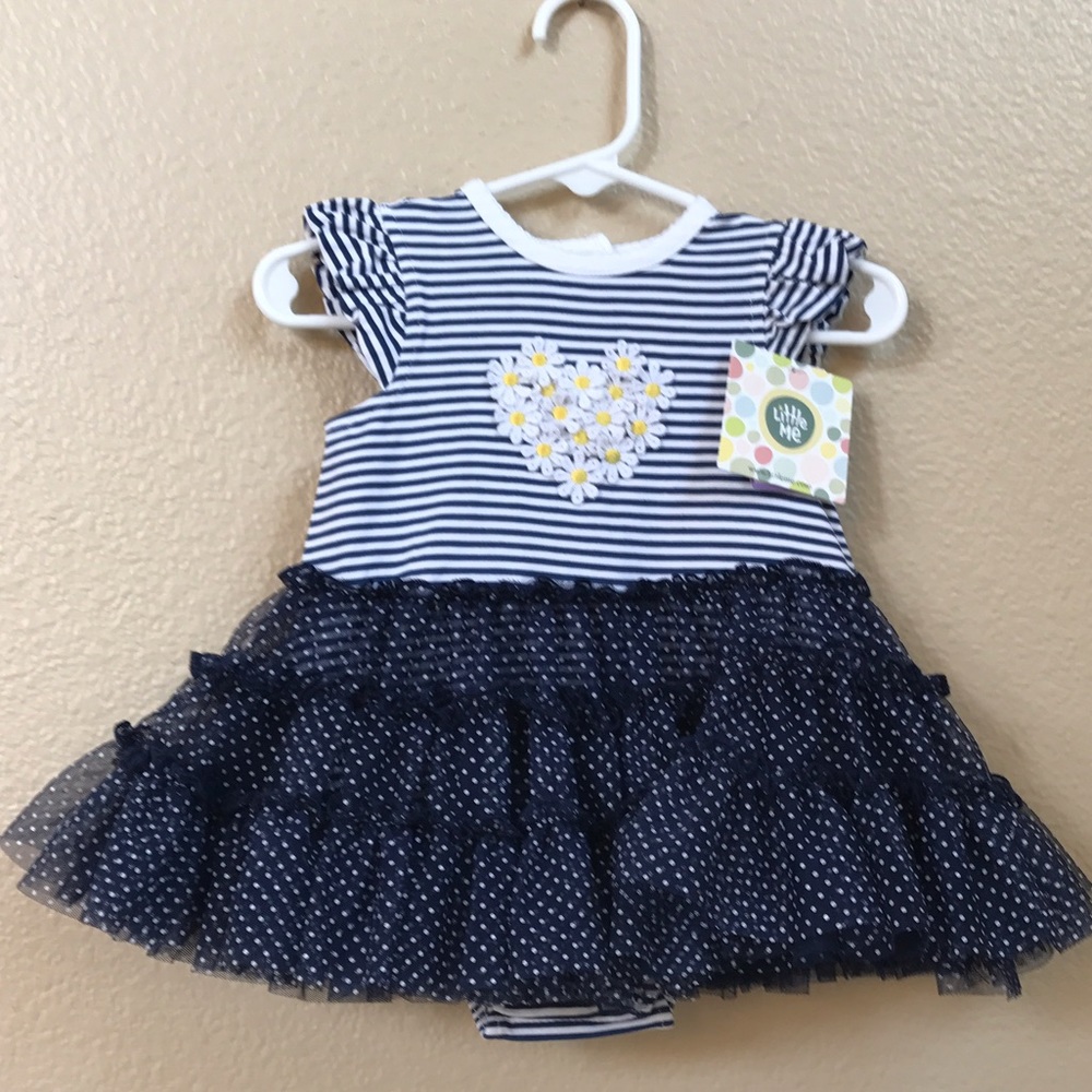 NWT Striped onesie with attached tutu.